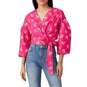 Color Me Courtney Pink Watermelon Print Top
